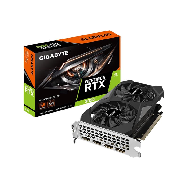 کارت گرافیک گیگابایت مدل GeForce RTX 3050 WINDFORCE OC 6G
