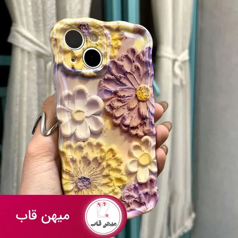 قاب گوشی آیفون گل رنگین کمانی Case Rainbow flower - کد (۴۰۸۶۰)
