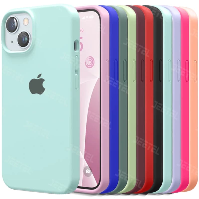 کاور سیلیکونی تک رنگ اورجینال برای گوشی IPHONE 15 مدل پاک کنی اصل (متریال ویتنام)