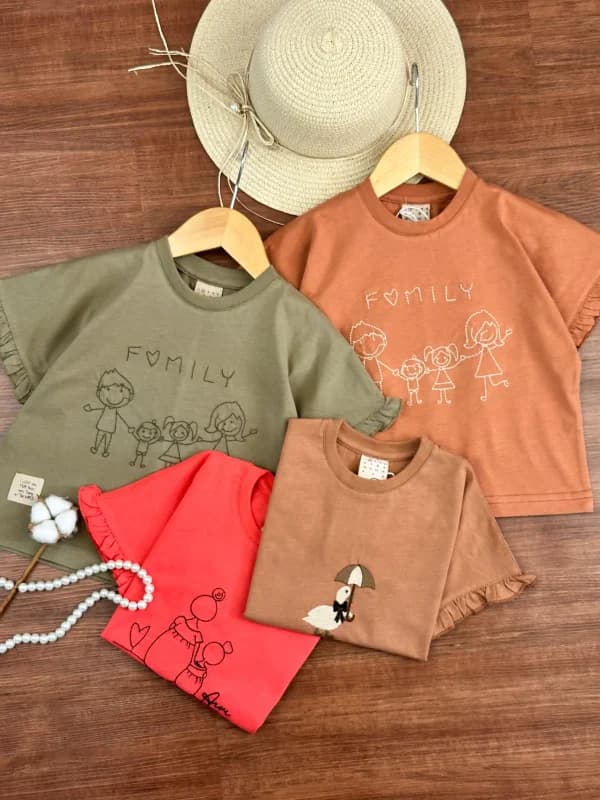 تیشرت گلدوزی دخترانه