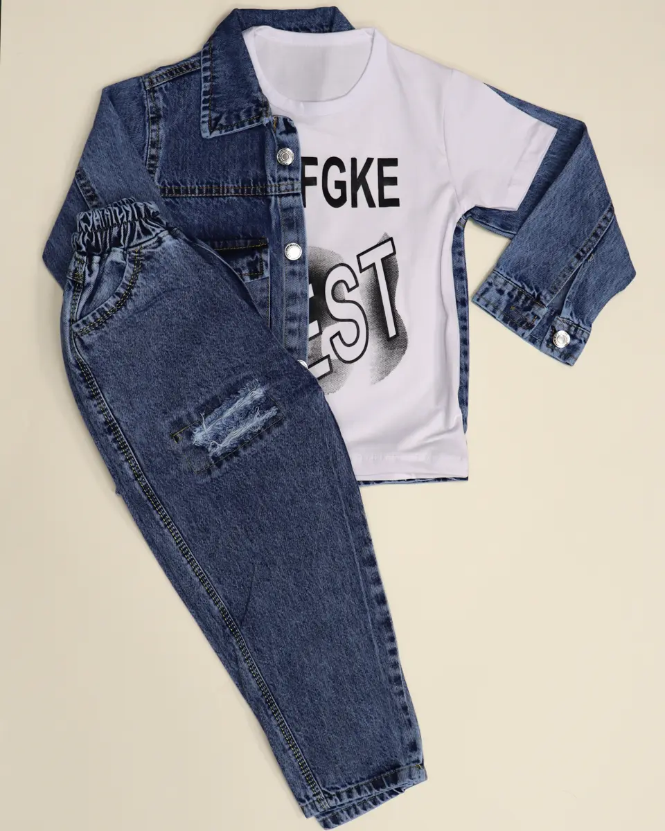 ست سه تکه( کت/شلوار/تی شرت)بچه گانه 0825