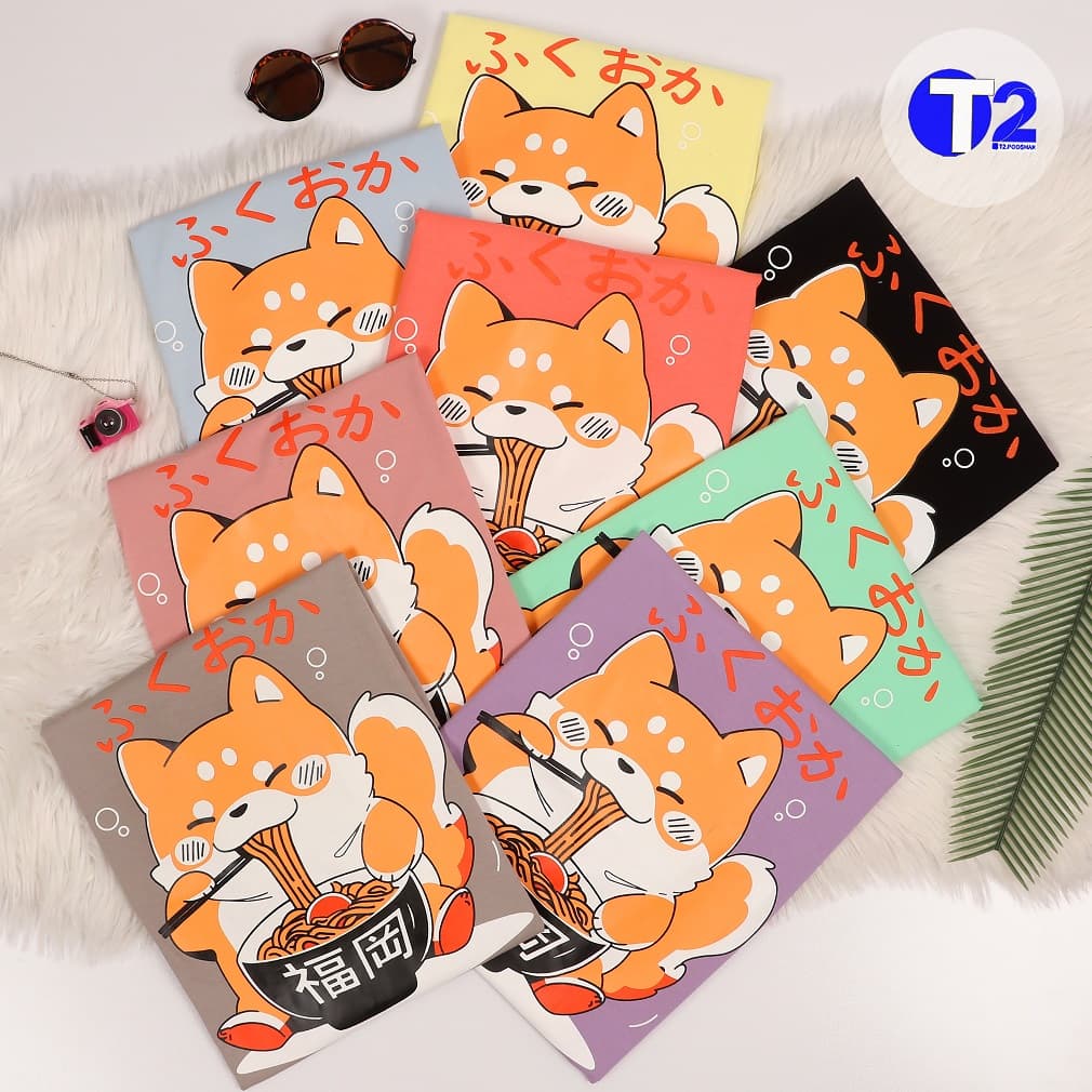 تیشرت پنبه کیوت طرح نودل(2774)