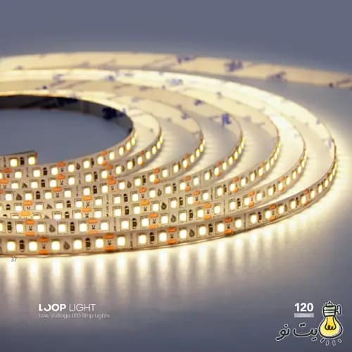 ریسه نواری 12 ولت 2835 لوپ لایت تراکم 120 لامپ