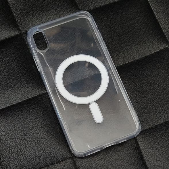 قاب اورجینال مگ سیف برای گوشی IPHONE XS Max تمام شفاف (پک اپل استوری)