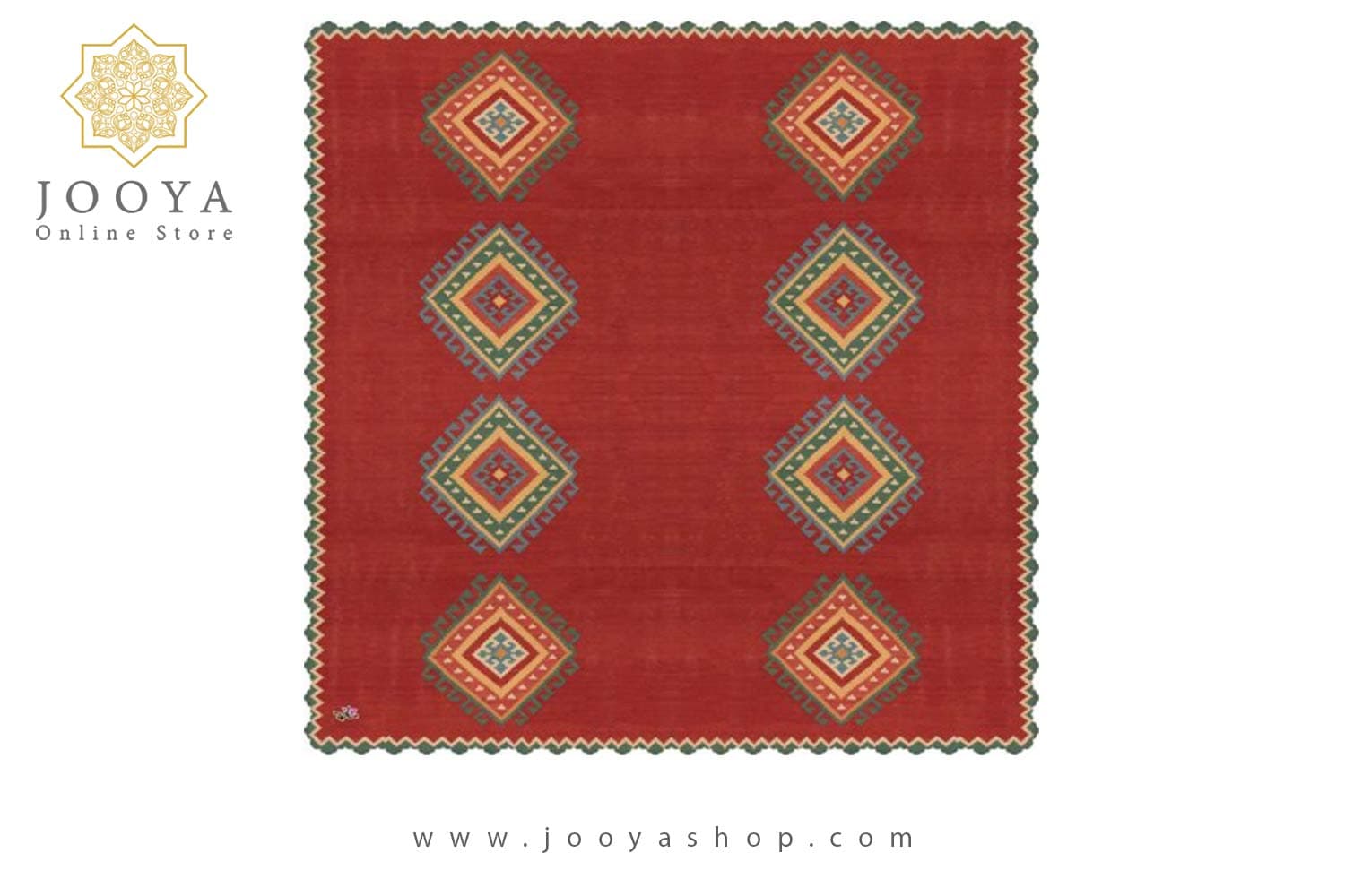 رومیزی مخمل مربع طرح گبه