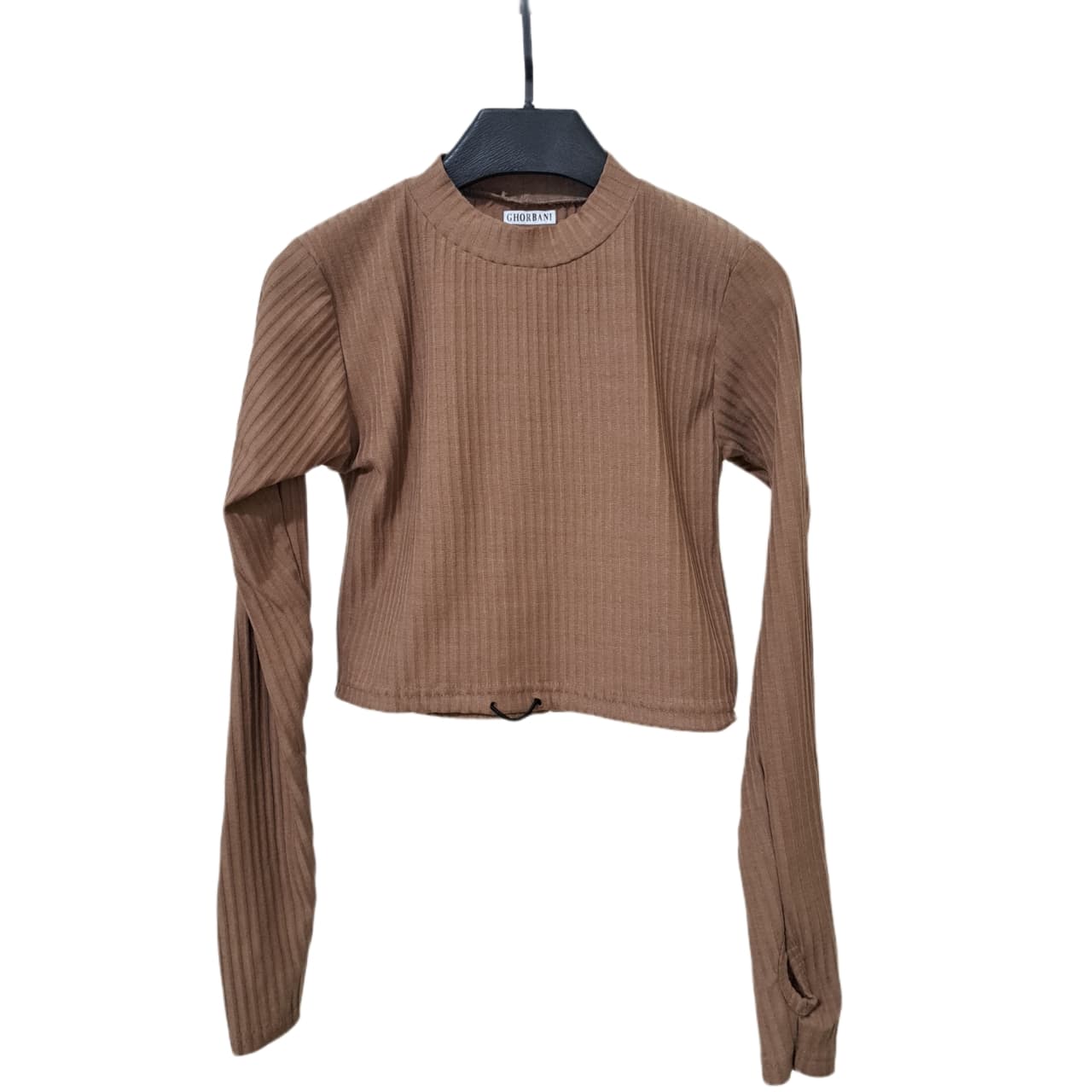 کراپ دخترانه رنگ قهوه ای کد ۶۱