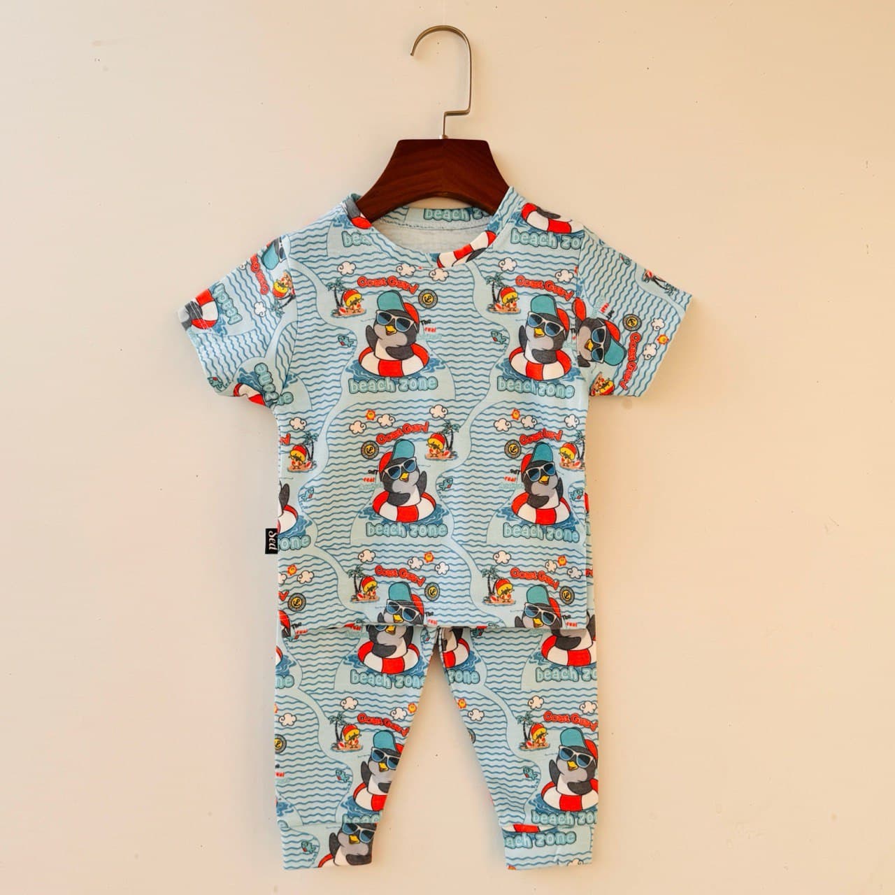 ست راحتی بچگانه پنبه طرح پنگوئن