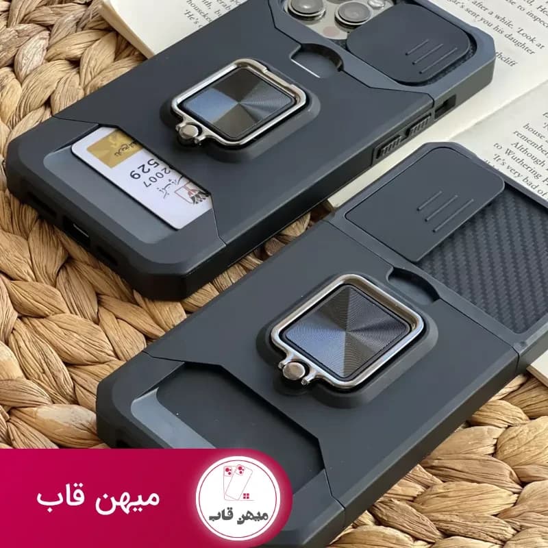 قاب موبایل سامسونگ آرمور جاکارتی کشویی استند حلقه ای - کد (۹۶۸۵۰)