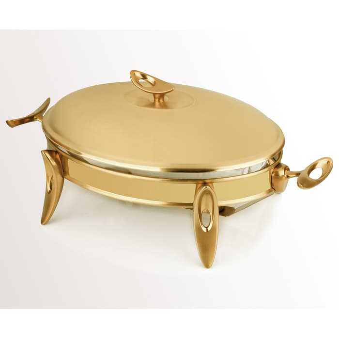 سوفله بیضی متوسط تک استیل مدل لوپ (طلایی مات)