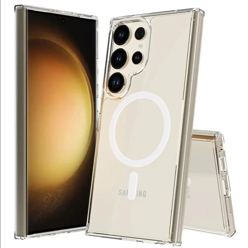 قاب اورجینال مگ سیف برای گوشی Samsung Galaxy S23 Ultra تمام شفاف از برند Berlia