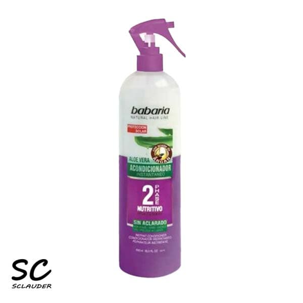 اسپری دو فاز باباریا Babaria تغذیه کننده و نرم کننده مو حاوی آرگان حجم 500 میلی لیتر