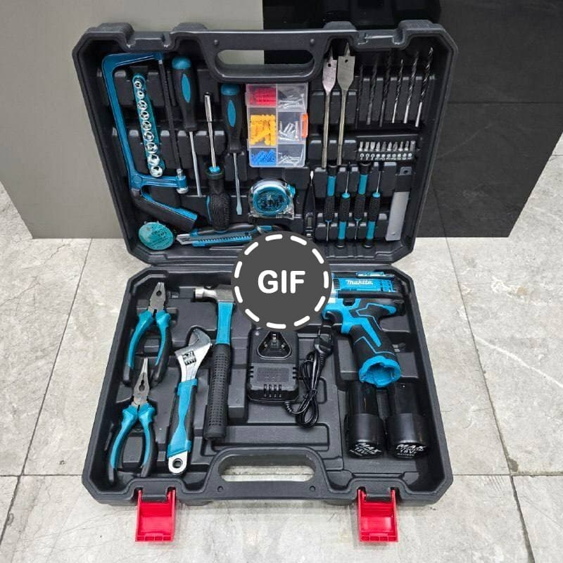 مجموعه دریل شارژی ۱۸ ولت چکشی طرح ماکیتا مدل 18vm