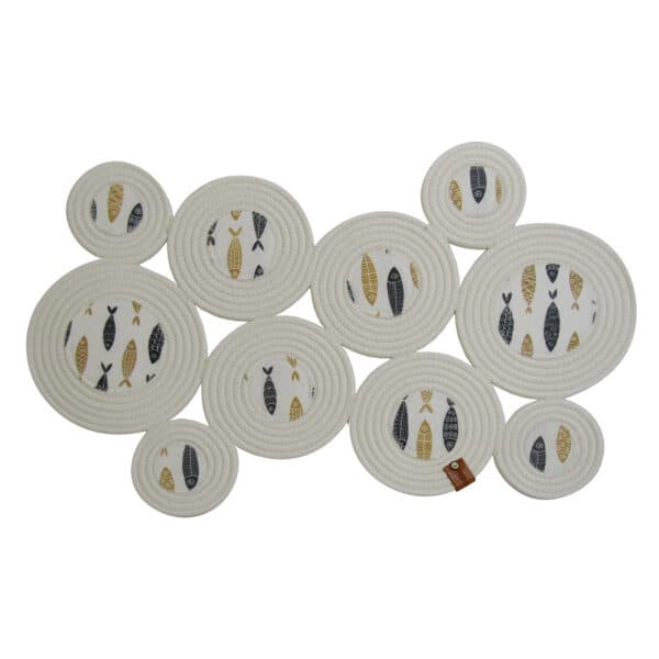 آدونیس رانر نخ کتان 60 سانت طرح ماهی