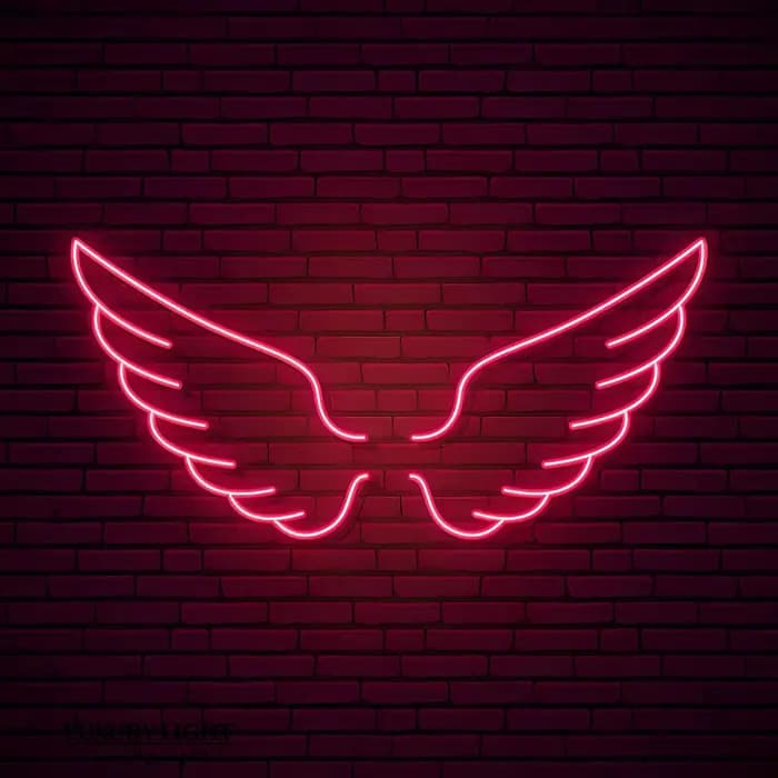 تابلو نئون طرح بال فرشته
