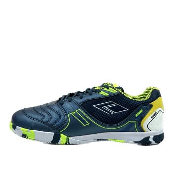 کفش فوتسال رویه چرم دیفانو مخصوص سالن فوتسال رنگ سورمه ای