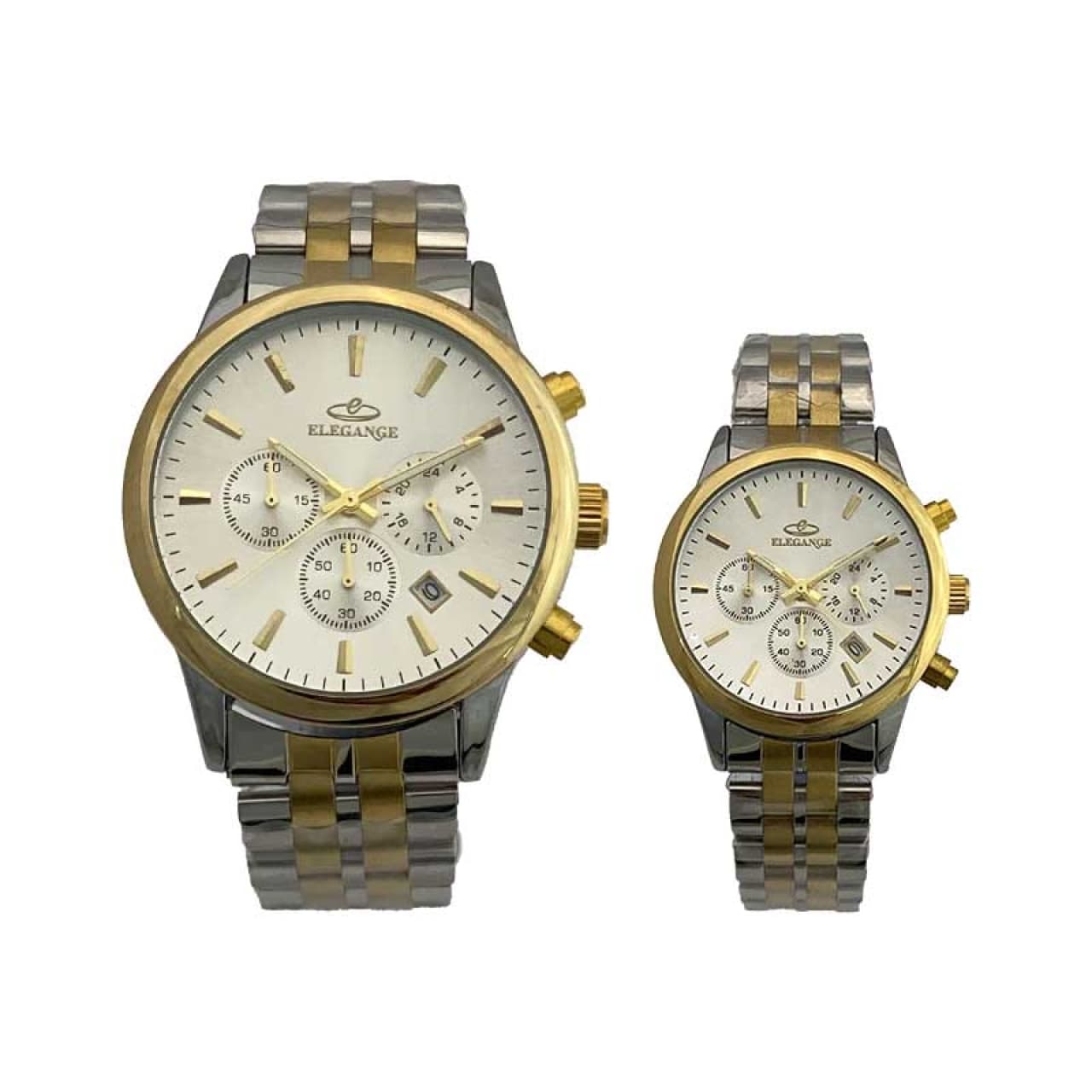 ست ساعت مچی زنانه و مردانه الگانس مدل WS-EMML36903 سه موتوره