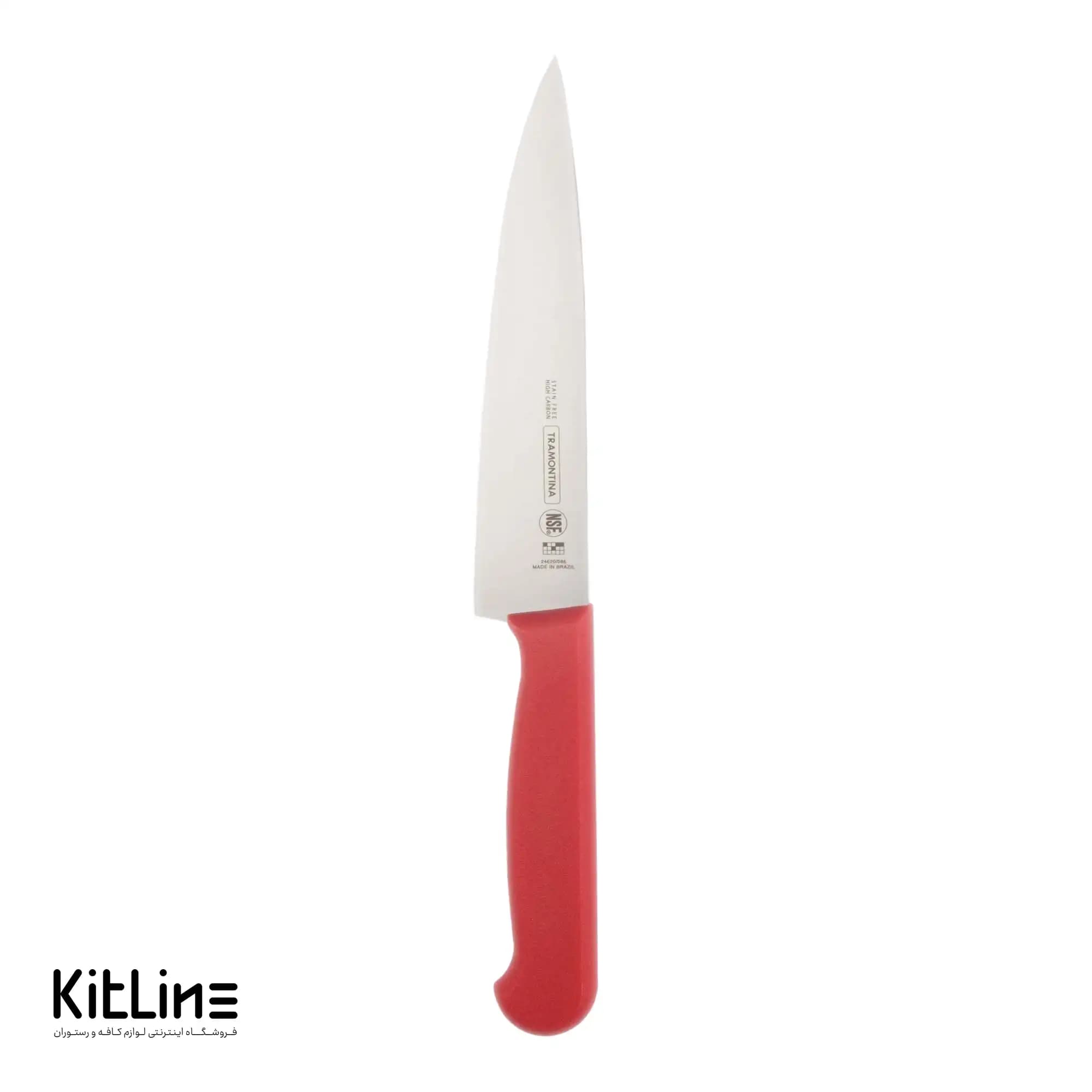 چاقو قصابی ۱۵ سانتیمتری ترامونتینا دسته قرمز