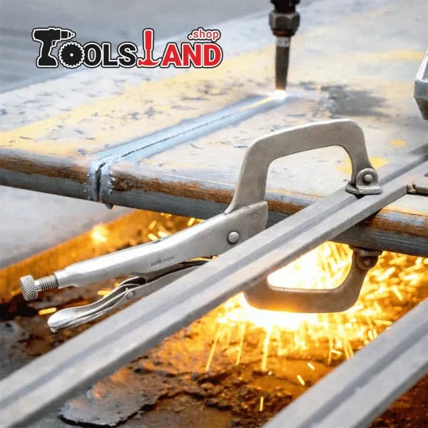 انبر قفلی C شکل به همراه پد پلاستیکی ایران پتک