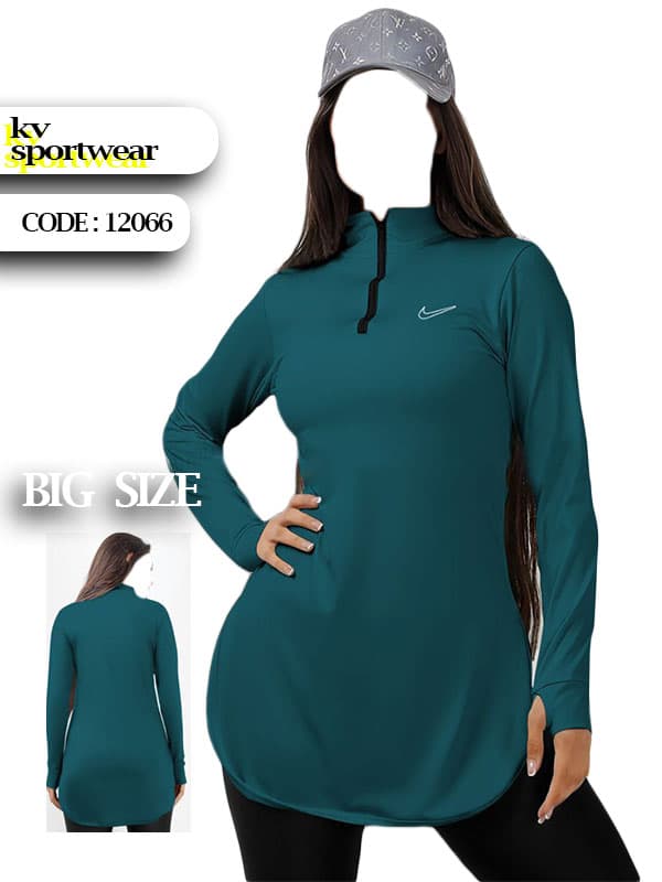مانتو نیم زیپ فینگردار ورزشی زنانه NIKE کد 002