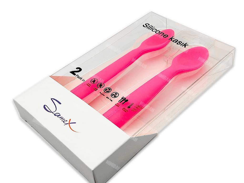 قاشق سیلیکونی دو عددی نوزادی سامکس SAMEX