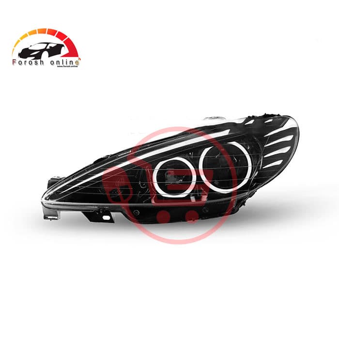 چراغ جلو پژو ۲۰۶ طرح دایره سفید