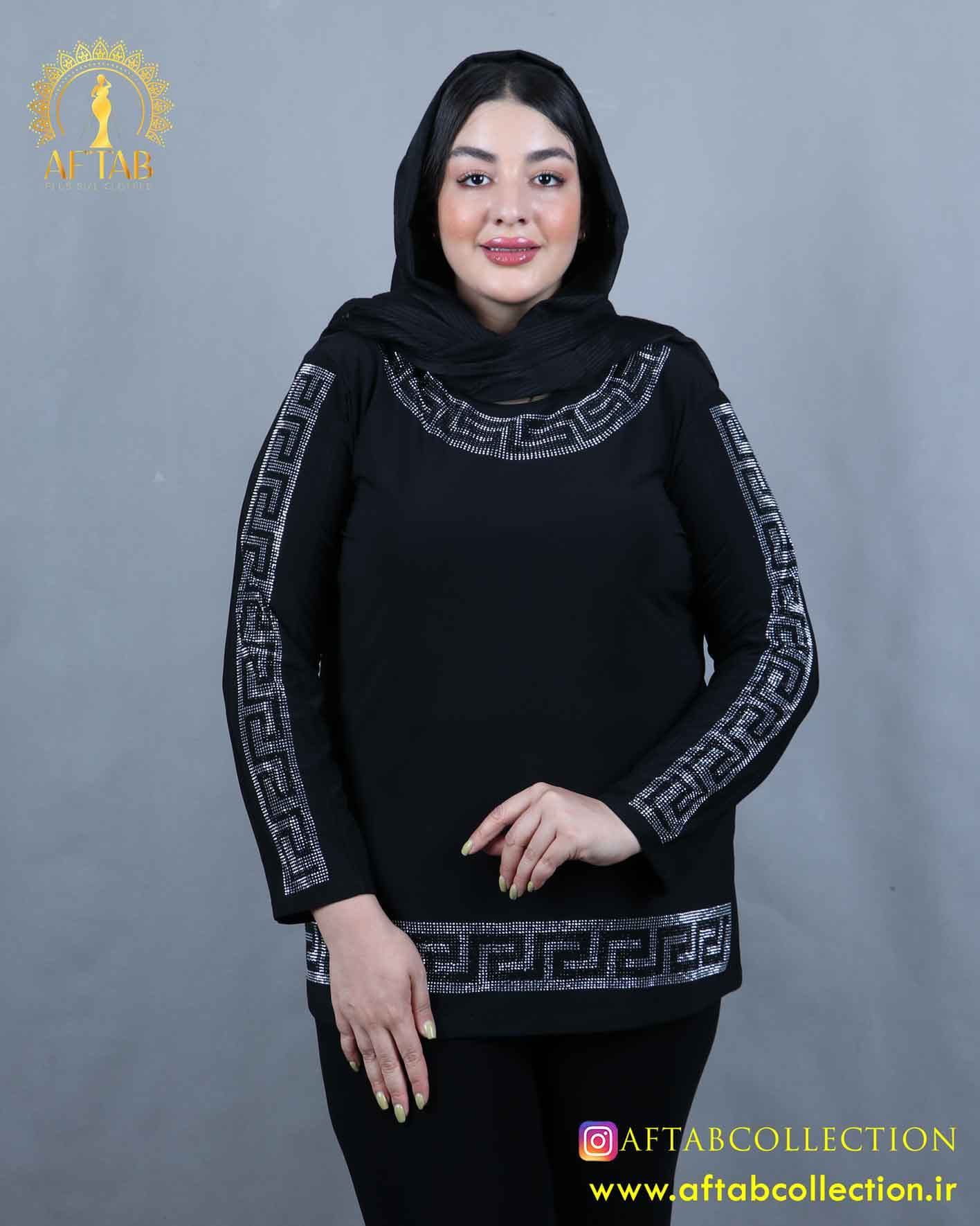 شومیز جودون فندی سایزبزرگ 4219