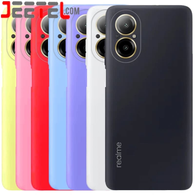 کاور سیلیکونی تک رنگ اورجینال Realme C67 4G مدل پاک کنی ضدلک (ساخت ویتنام)