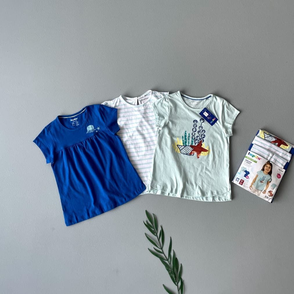پک سه تایی تیشرت دخترانه برند LUPILU
