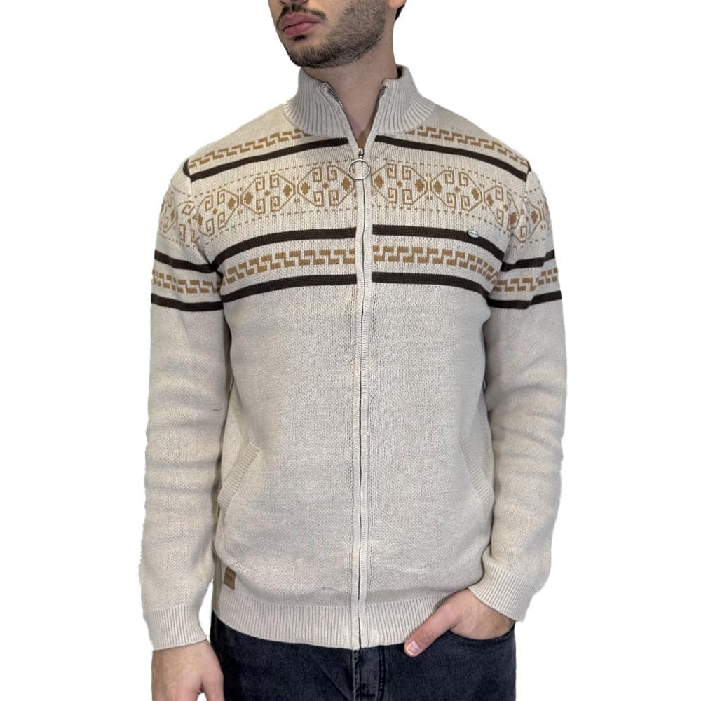 ژاکت زیپی یقه پنج سانت وینتیج 2033