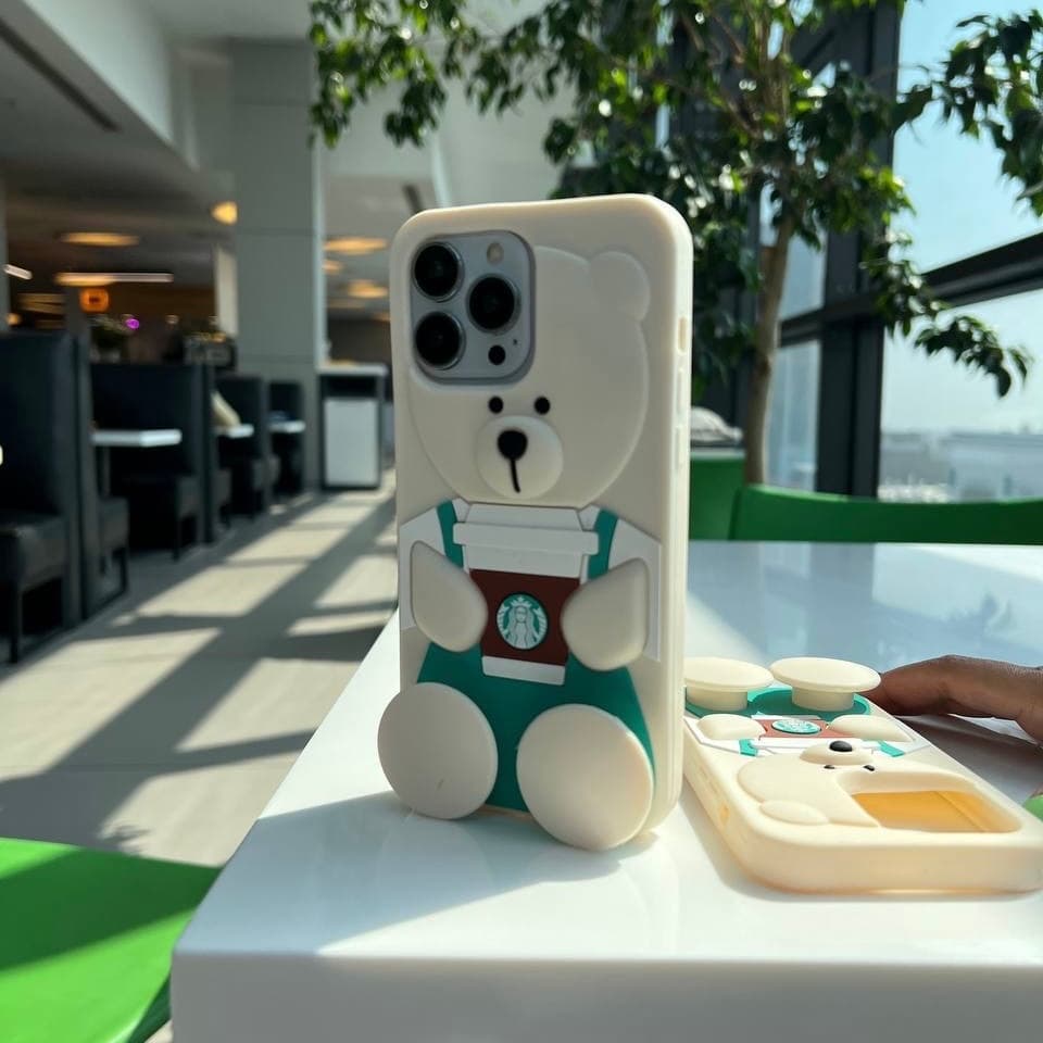 قاب آیفون خرس StarBucks استندی