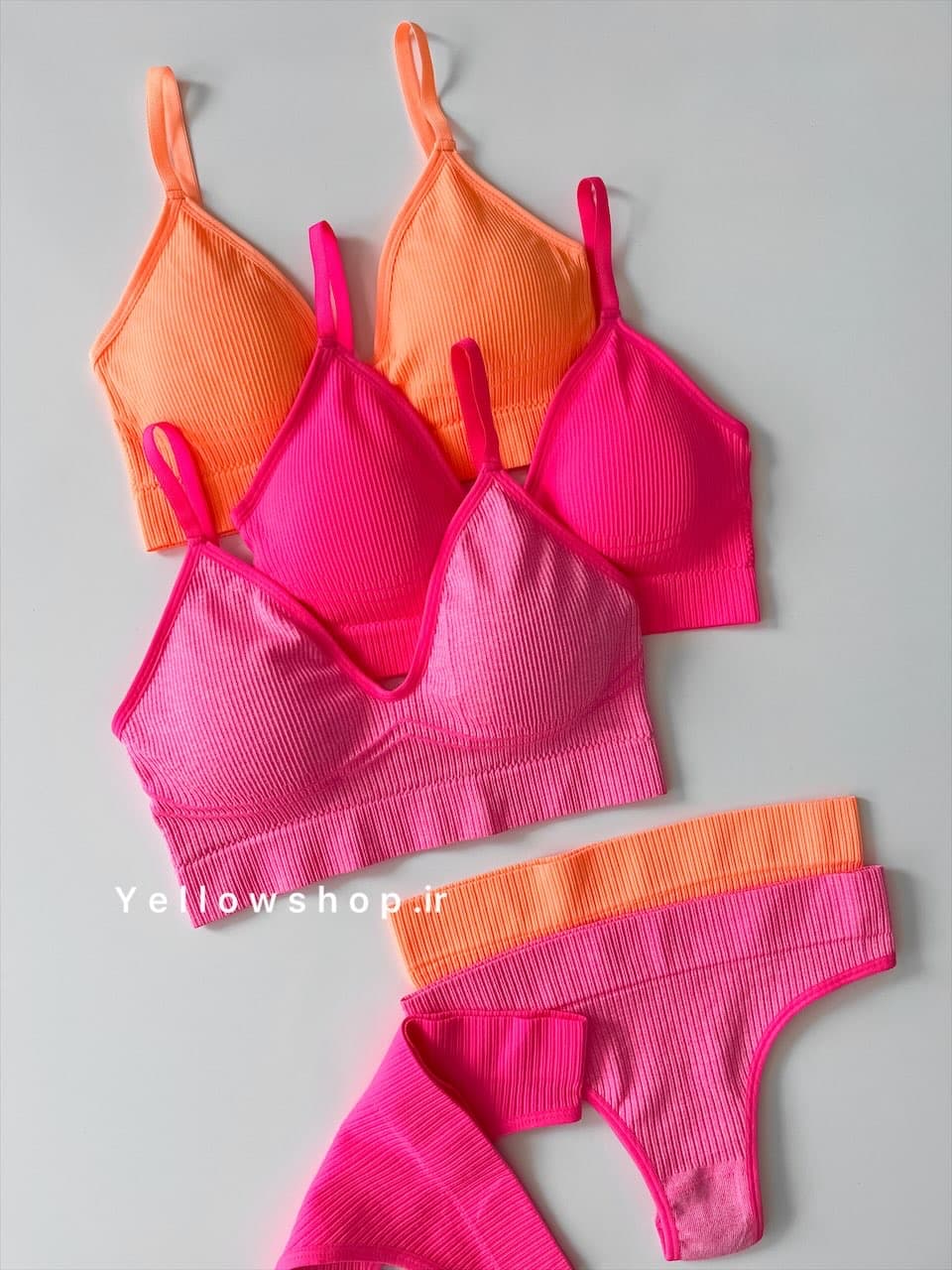 ست شورت و نیم تنه نخی سیملس اسپرت زنانه کد 25076