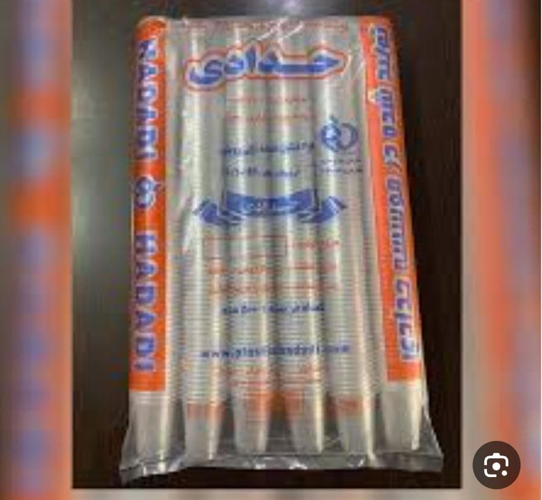 لیوان یکبارمصرف پلاستیکی حدادی500عددی