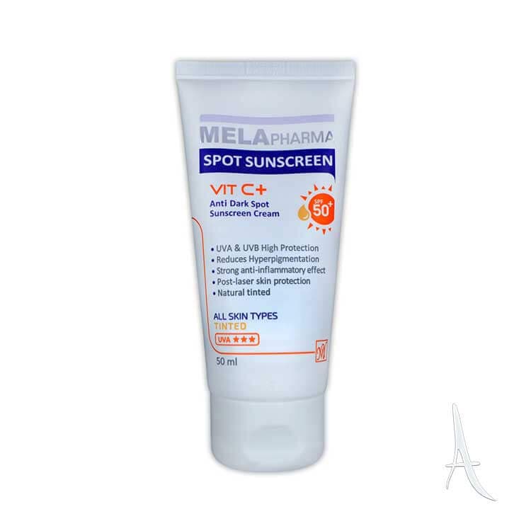 کرم ضد آفتاب رنگی C+ ملافارما فارما سریز انواع پوست