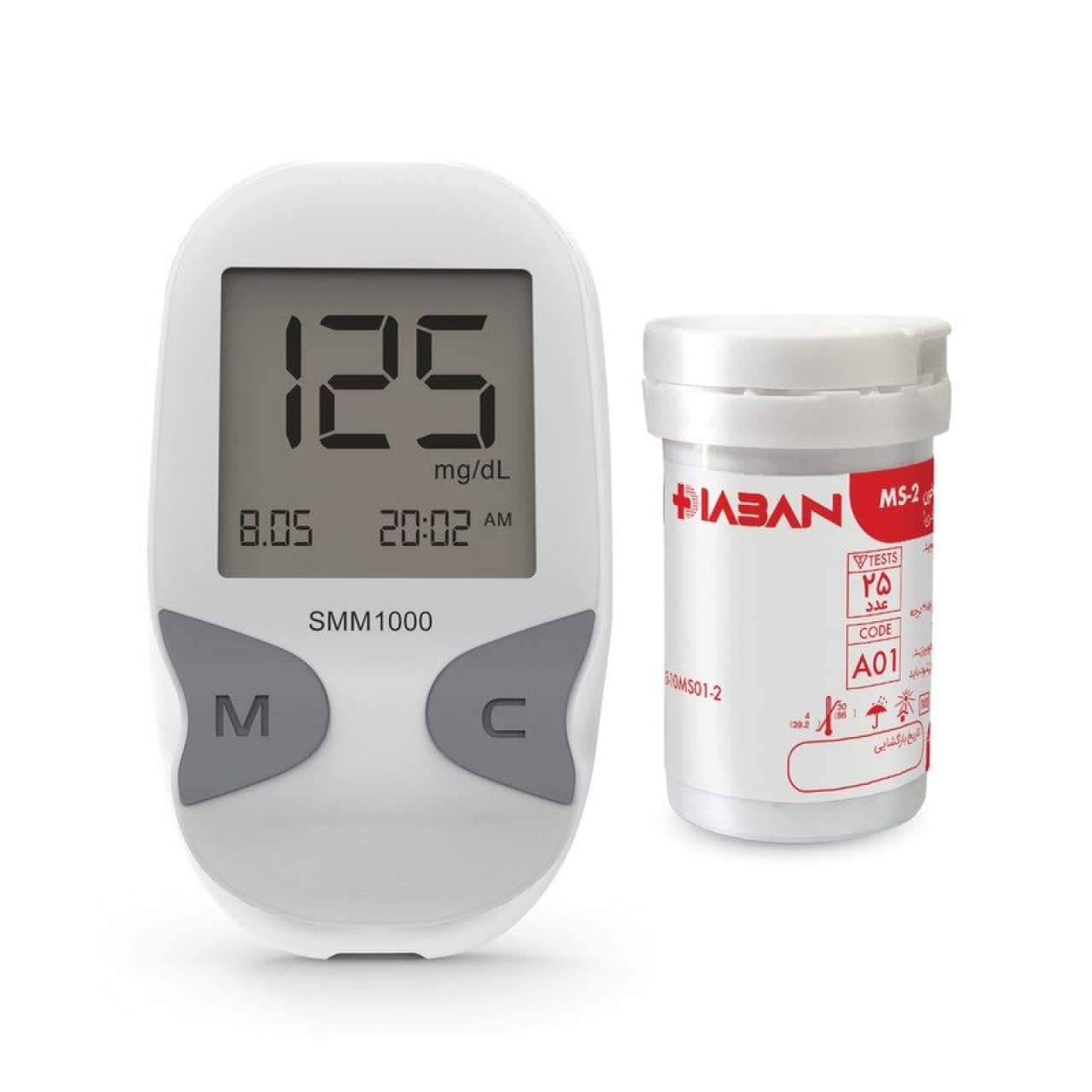 دستگاه هوشمند تست قند دیابان به همراه 25 نوار مدل 1000