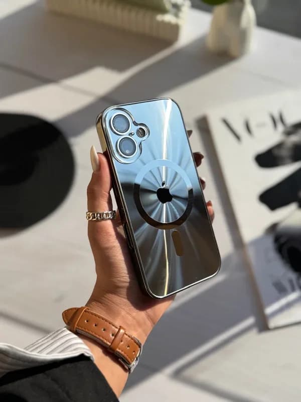 کاور گوشی آیفون لیزری تیتانیوم مگ سیف