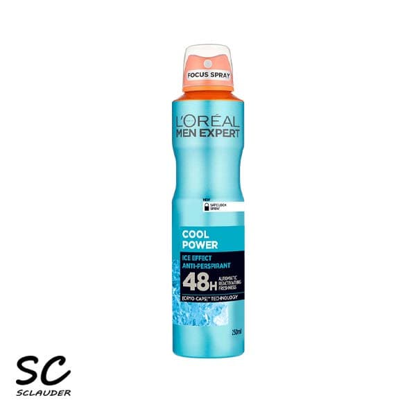 اسپری ضدتعریق لورال L’oreal مدل کول پاور cool power حجم ۲۵۰ میل
