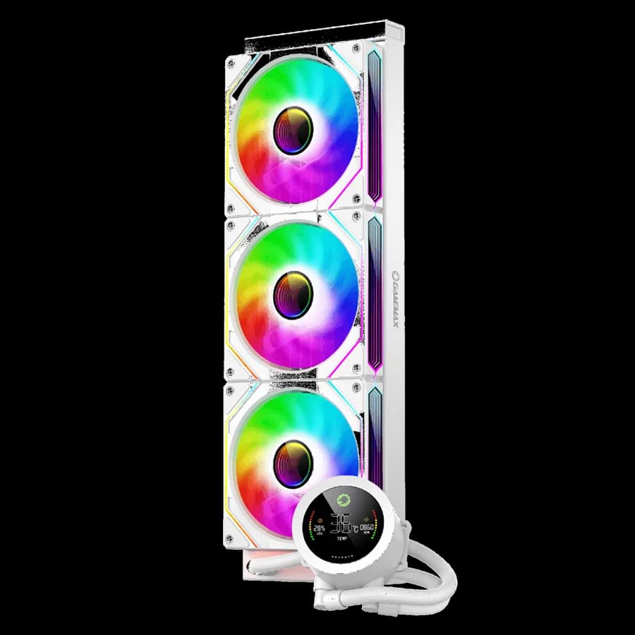 خنک کننده مایع پردازنده گیم مکس GAMEMAX IceBurg 360 Digital White