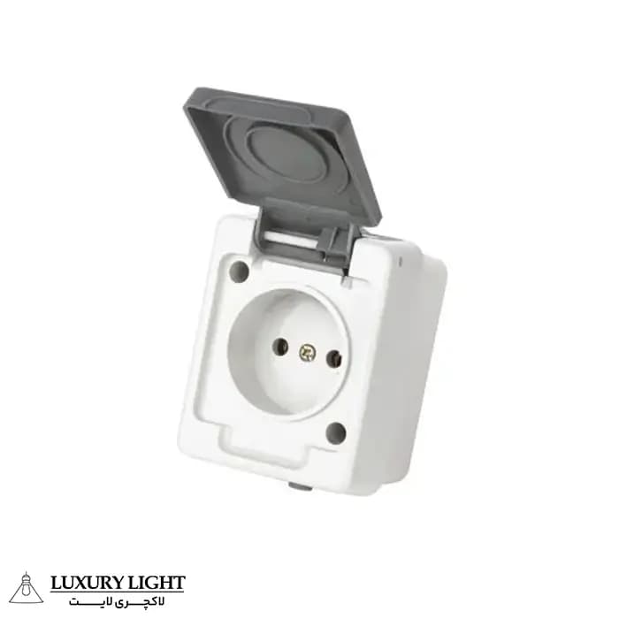 پریز بارانی بدون ارت پارت الکتریک مدل برکه کد 137