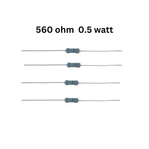 مقاومت ۵۶۰ اهم ۱/۲ یا ۰.۵ وات