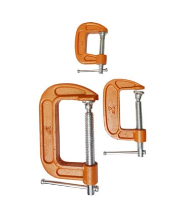 گیره کار سی C شکل نجاری کلمپ سه سایز 1-2-3 اینچ فورتیکا FORTIKA مدل FA3471