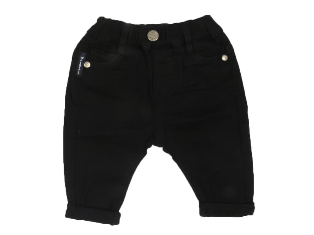 شلوار کتان کمرکش نوزاد و کودک مشکی رنگ آرمانی بیبی Armani baby