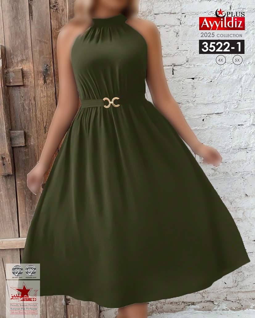 پیراهن عروسکی زنانه سایز بزرگ کد ۳۵۲۲