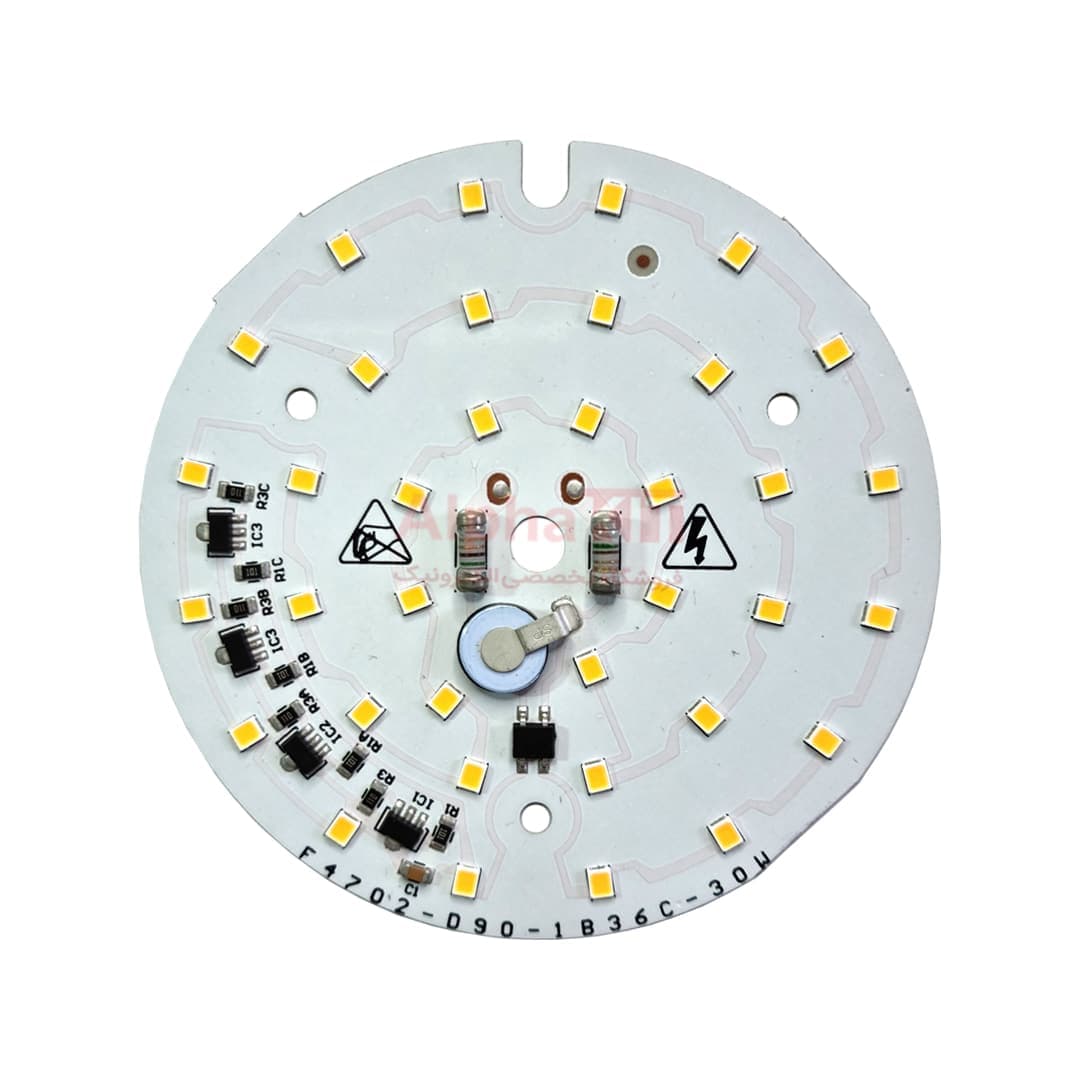 ال ای دی 30 وات 220 ولت سفید آفتابی قطر 90 میلیمتر
