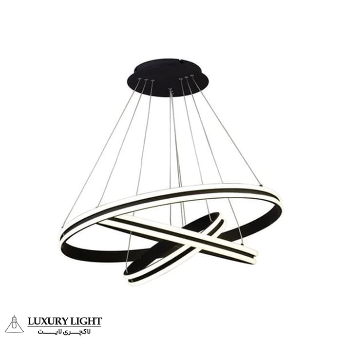 لوستر مدرن اس ام دی SMD خور ریموت دار سه حلقه ساده