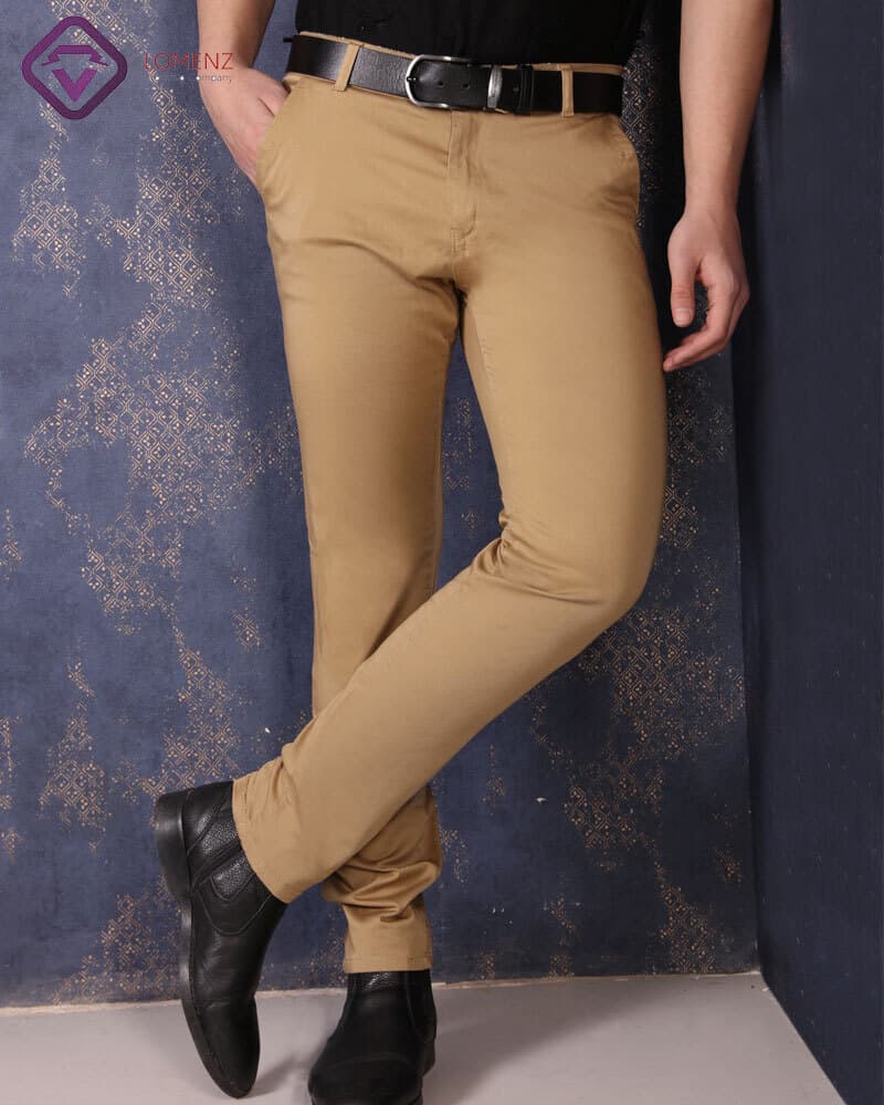 شلوار کتان اسپرت PAR رنگ کرم کد 02