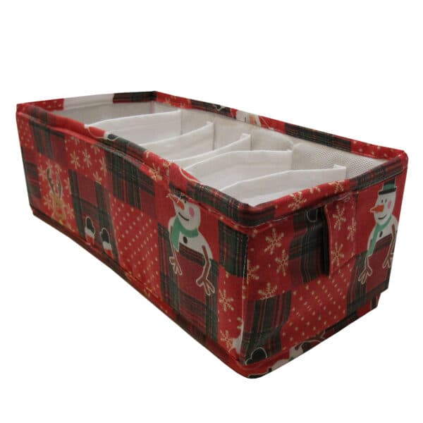 سورل باکس ارگانایزر با مقسم مستطیل 30×15 طرح آدم برفی