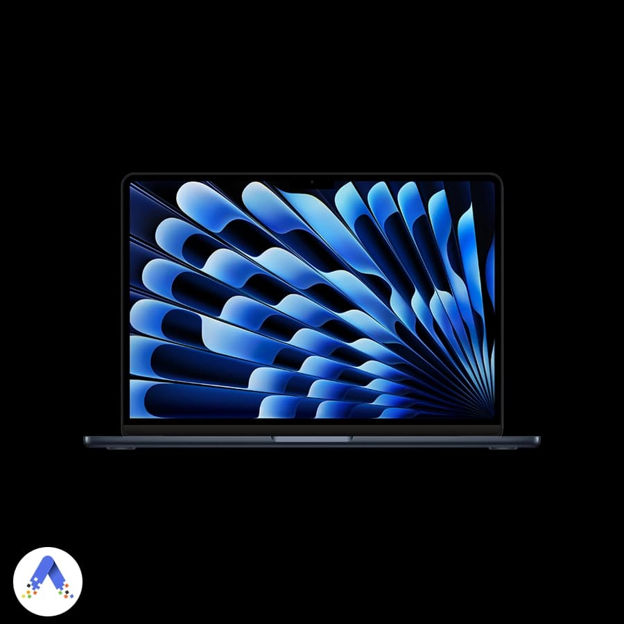لپ تاپ 13.6 اینچی اپل مدل MacBook Air MXCV3 2024 M3 8 Core 16G 512SSD 10 Core GPU 13 inch Midnight Laptop