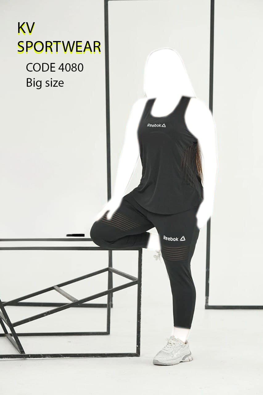 ست تاپ شلوار سایز بزرگ ورزشی زنانه Reebok کد 008