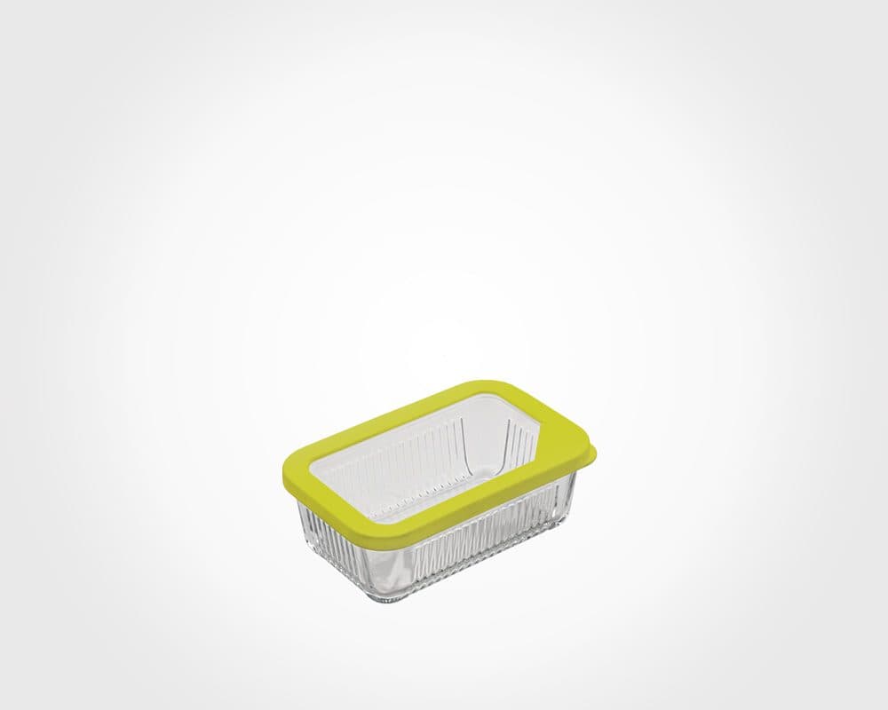 ظرف شیشه ای دربدار 2.250 لیتر لیمون کد 2097