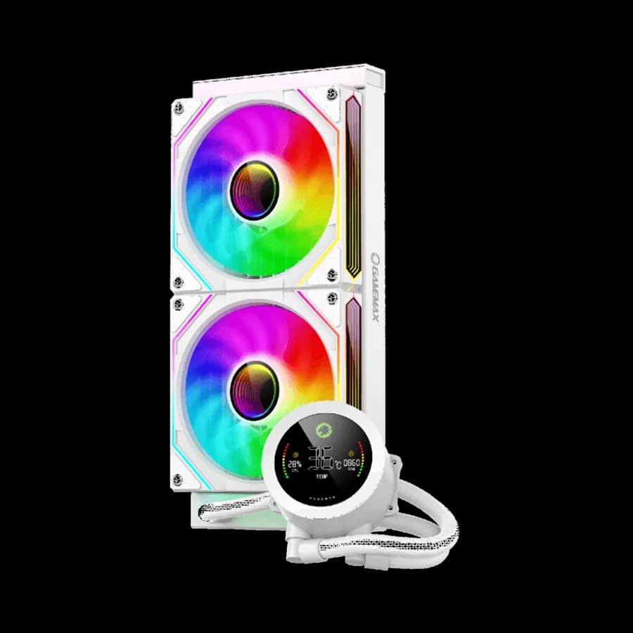 خنک کننده مایع پردازنده گیم مکس GAMEMAX IceBurg 240 Digital White